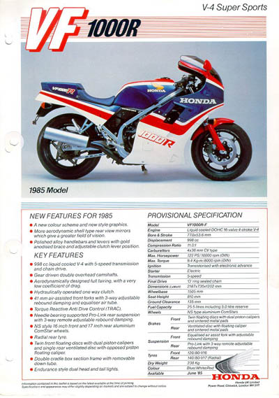HONDA　VF1000R　サービスマニュアル　SHOP MANUAL Service Manual 85-86 VF1000 VF1000R OEM Honda Shop Repair
